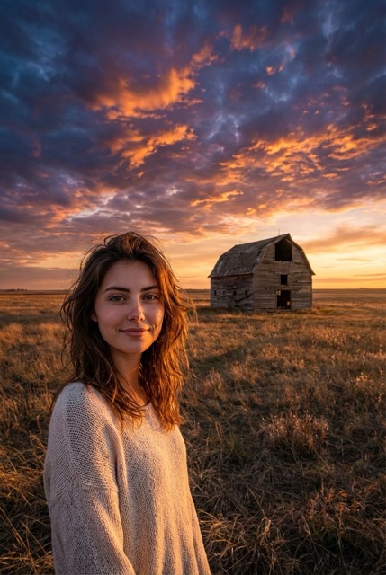 Руины на закате Среднего Запада